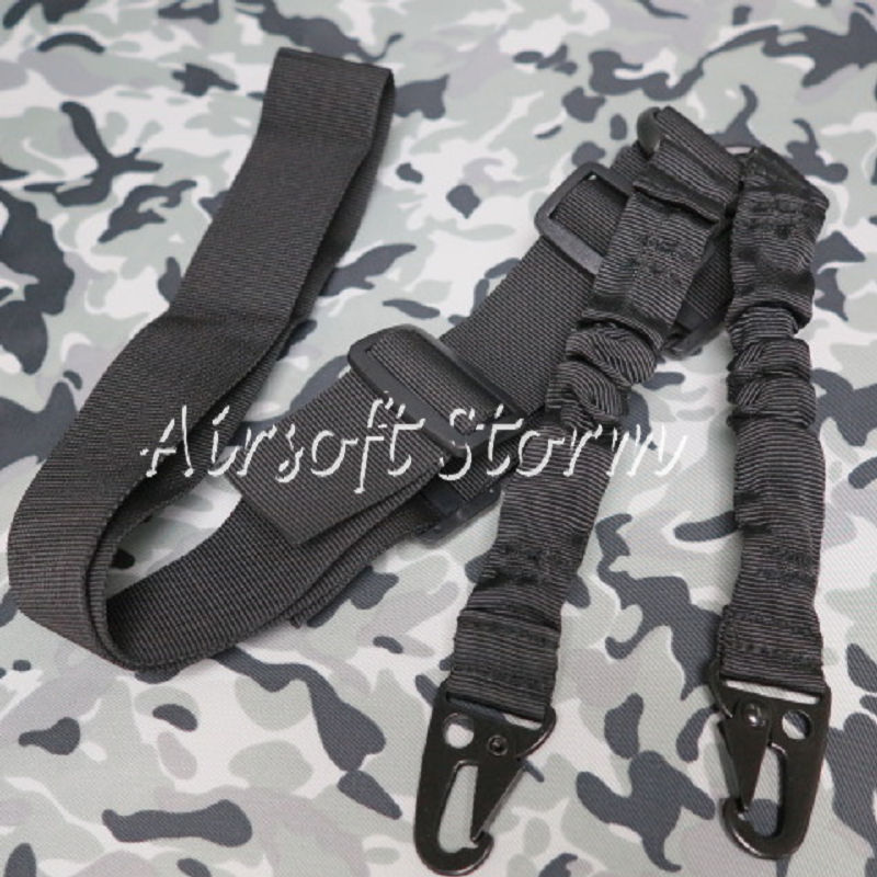 Airsoft SWAT Tactical Gear 2-Point Bungee Tactical Rifle Sling Black