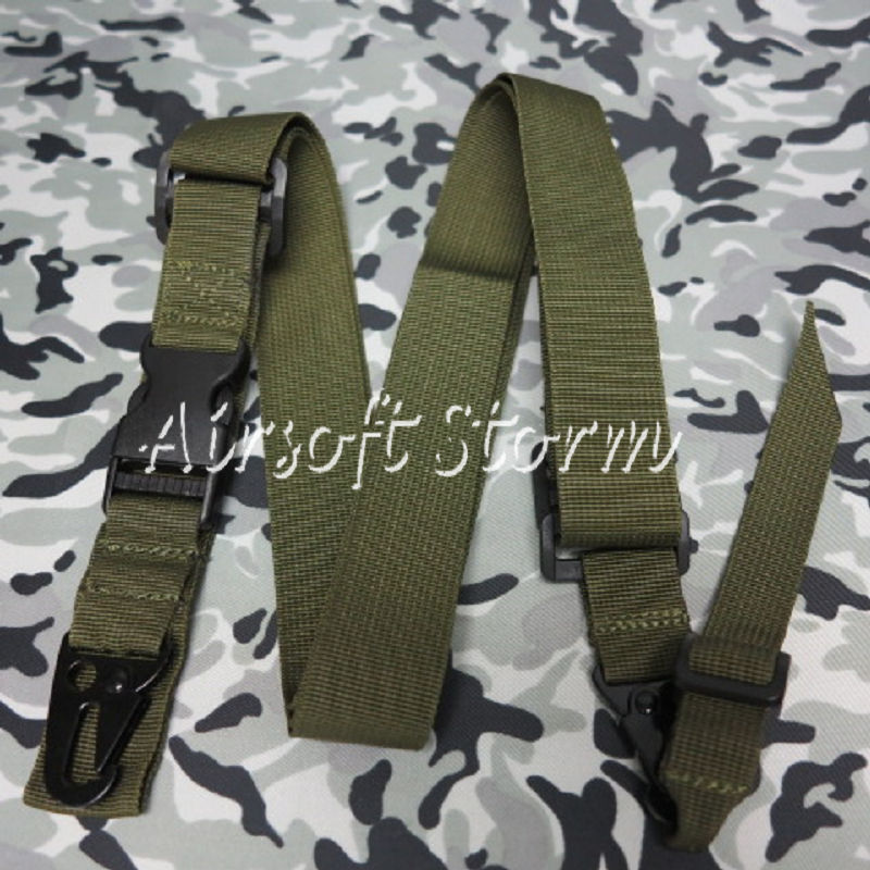 Airsoft SWAT Tactical Gear Universal 3-Point QD Tactical Rifle Sling Olive Drab OD