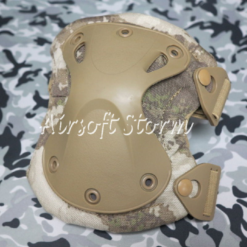 Airsoft Paintball SWAT Tactical Gear X-Cap Knee & Elbow Protective Pads A-TACS Camo - Click Image to Close