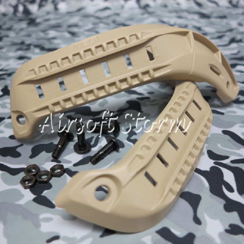 Airsoft SWAT Tactical Gear MSA Style Helmet Rail for MICH/ACH Helmet Desert Tan - Click Image to Close