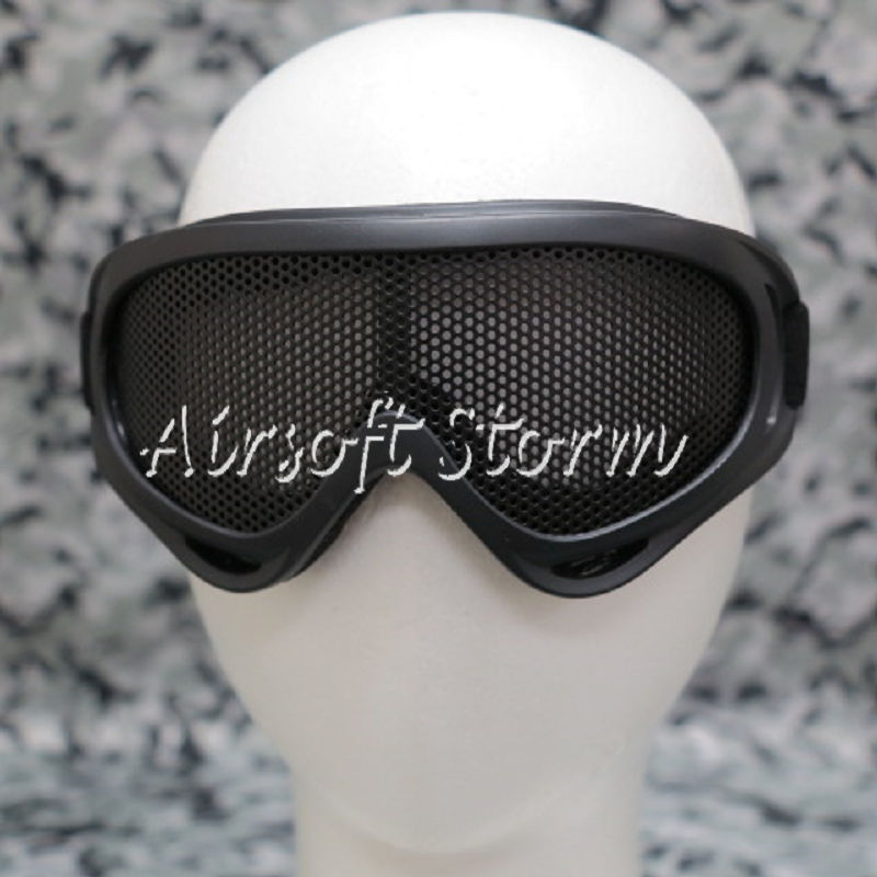 Airsoft Tactical X400 No Fog Metal Mesh Tactical Goggle Black - Click Image to Close
