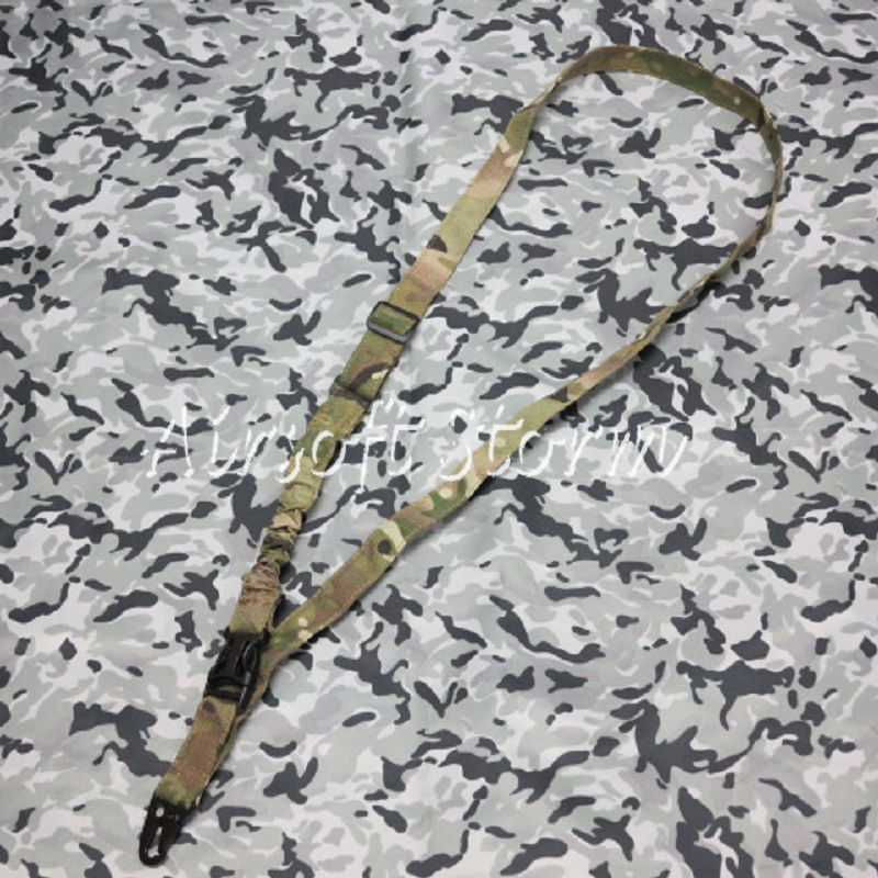 Airsoft SWAT Tactical Gear Bungee One Single Point Rifle Sling Multi Camo - Click Image to Close