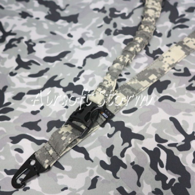 Airsoft SWAT Tactical Gear Bungee One Single Point Rifle Sling ACU Digital Camo