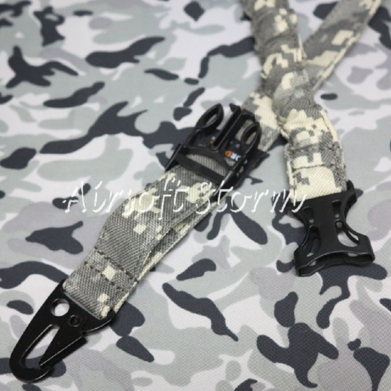 Airsoft SWAT Tactical Gear Bungee One Single Point Rifle Sling ACU Digital Camo - Click Image to Close