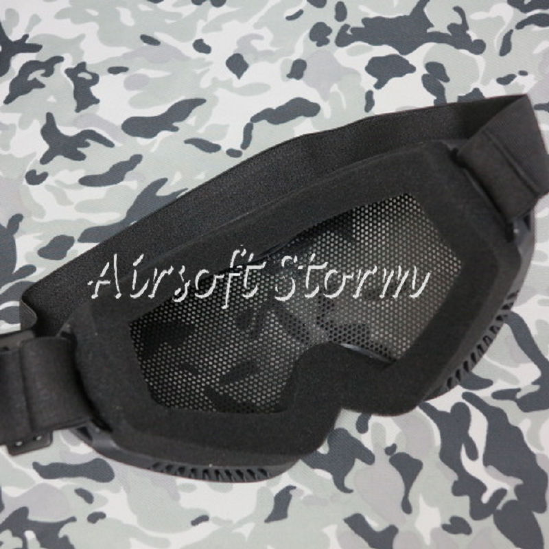 Airsoft SWAT Tactical Gear X400 No Fog Metal Mesh Tactical Goggle Black - Click Image to Close