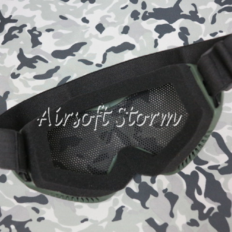 Airsoft SWAT Tactical Gear X400 No Fog Metal Mesh Tactical Goggle Black Olive Drab OD