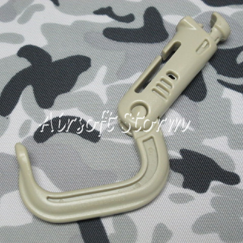 4pcs Pack Grimloc D-Ring Locking Molle Carabiner Light Tan - Click Image to Close