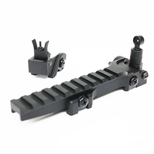 Double Bell Flip Up Front and Rear Sight Set for G36 Airsoft AEG GBB (Black)
